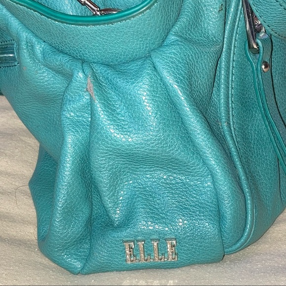 ELLE | Convertible Pebbled Vinyl Green Handbag - Picture 3 of 9
